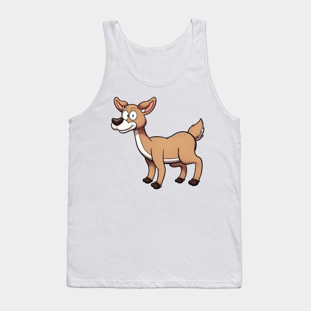 Cute Deer Tank Top by TheMaskedTooner